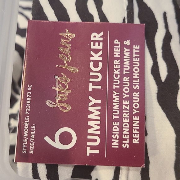 NWT Suko zebra capri Jeans 21" tummy tuckers - Picture 5 of 8